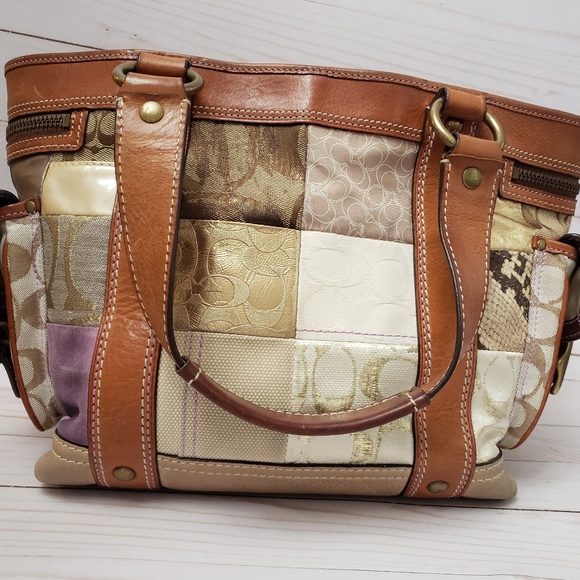 Coach Handbags - Coach signature patchwork handbag